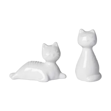 Kat peper & zout set - Wit - Pluto Design