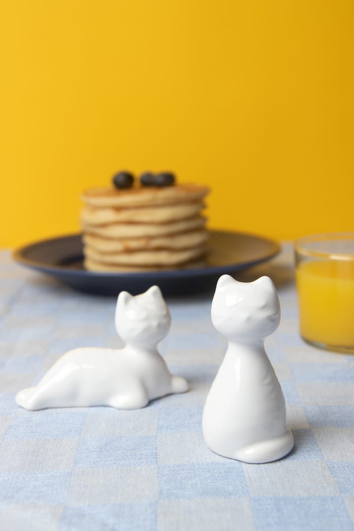 Kat peper & zout set, Wit Pluto Design