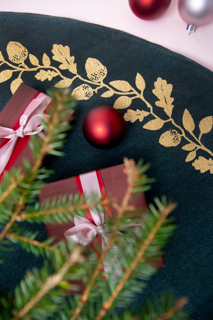 Kerstboomkleed eiken Ø110 cm, Groen Pluto Design