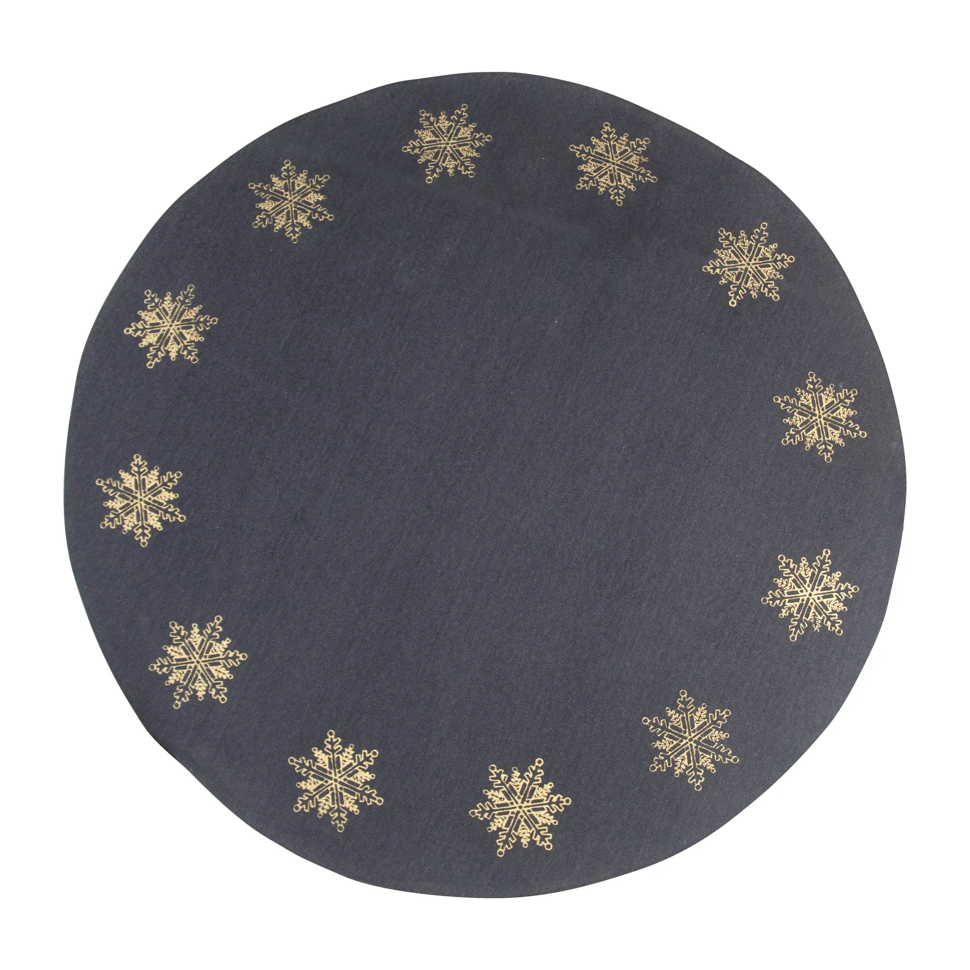 Kerstboomkleed sneeuwster Ø110 cm, Grijs-goud Pluto Design