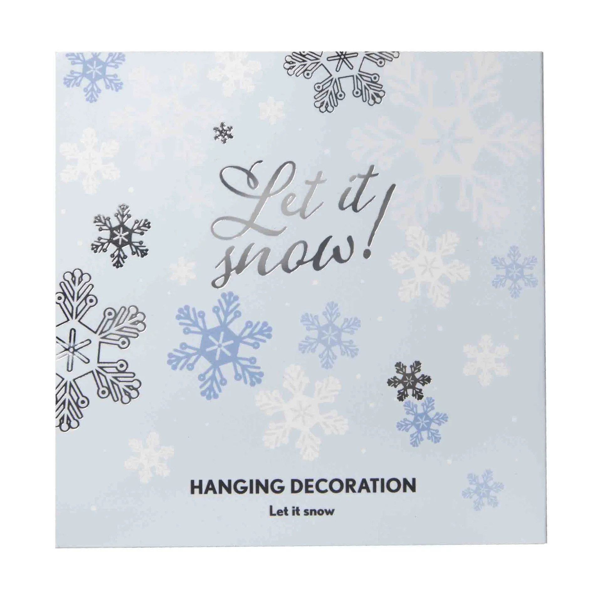 Let it snow decoratiehanger, Zilver Pluto Design