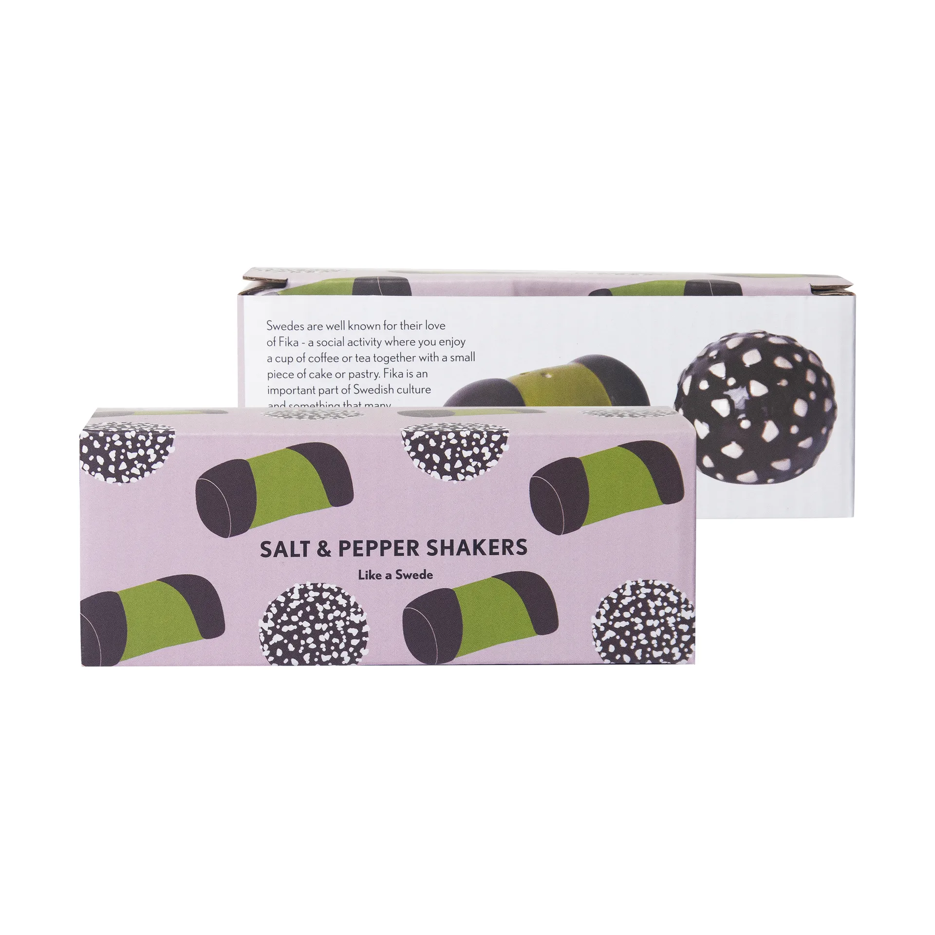 Like a Swede peper & zout set, Bruin-groen-wit Pluto Design