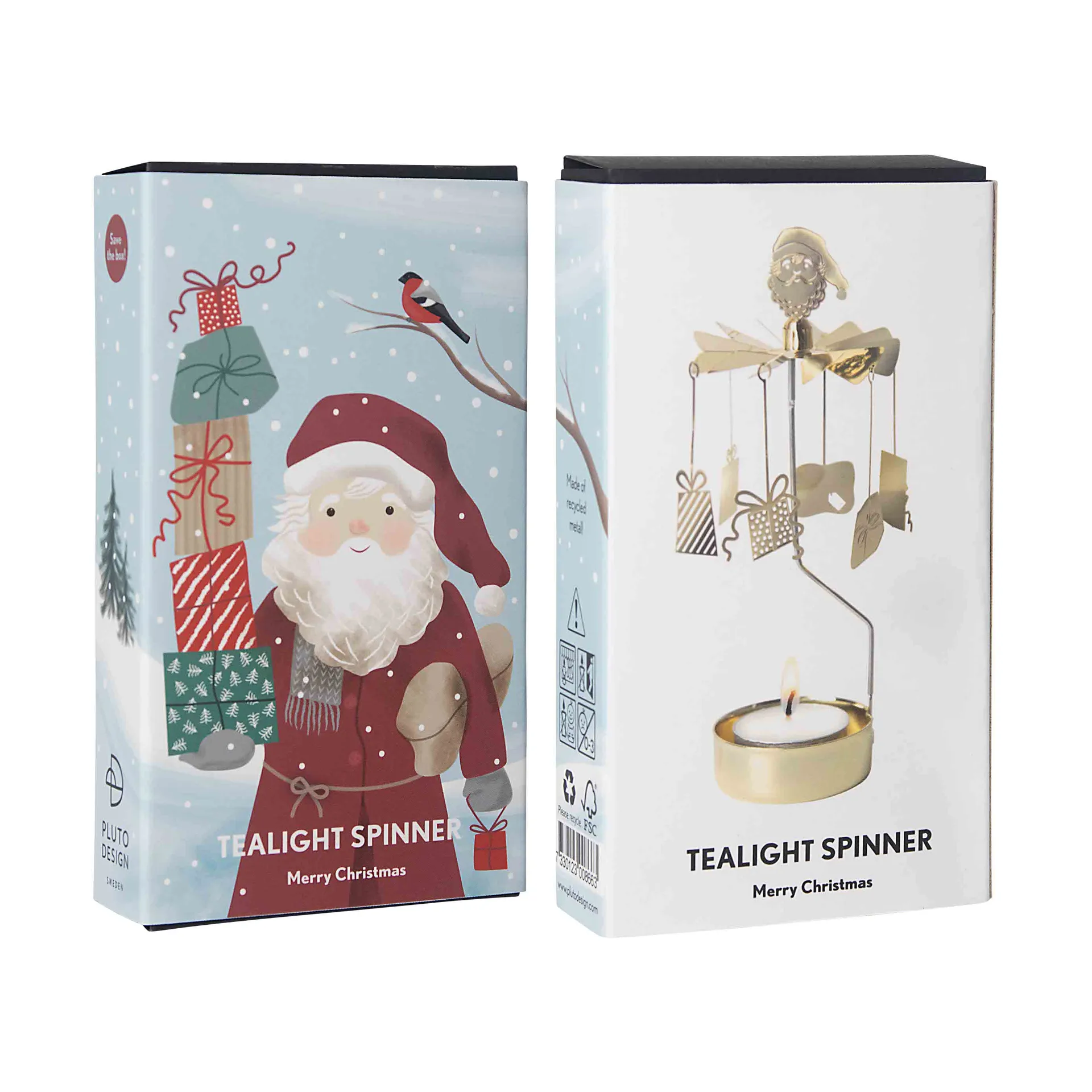 Merry Christmas engelspel, Goud Pluto Design