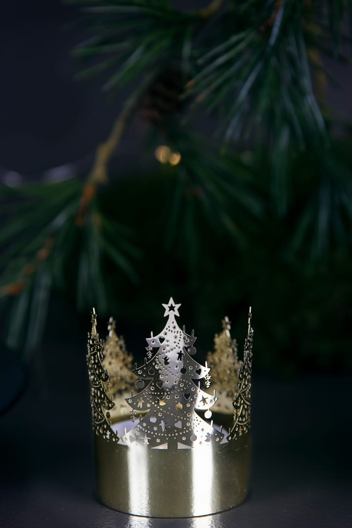 Mini waxinelichtjeshouder Ø4,5 cm, Kerstboom Pluto Design