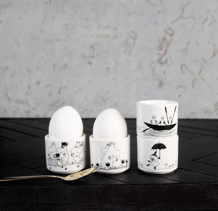 Moomin eierdop 4-delig, Wit Pluto Design