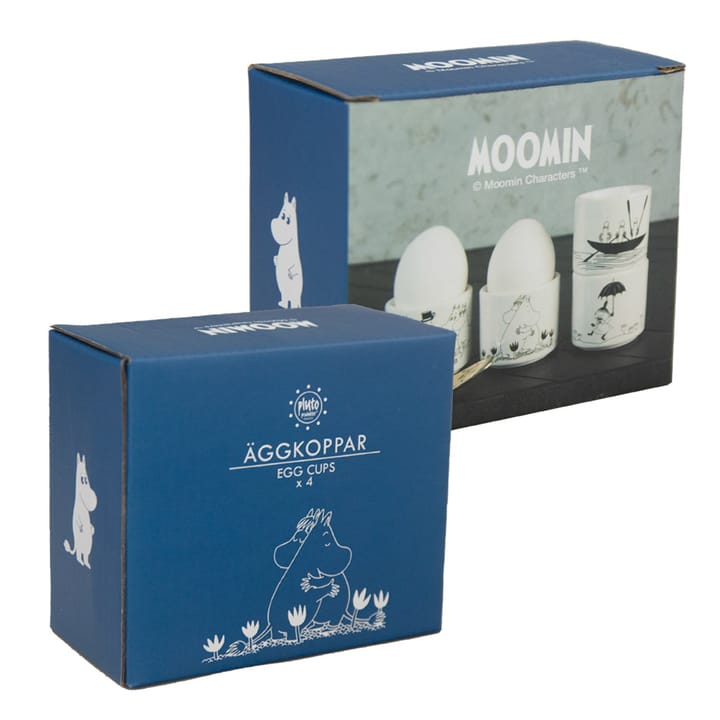 Moomin eierdop 4-delig, Wit Pluto Design