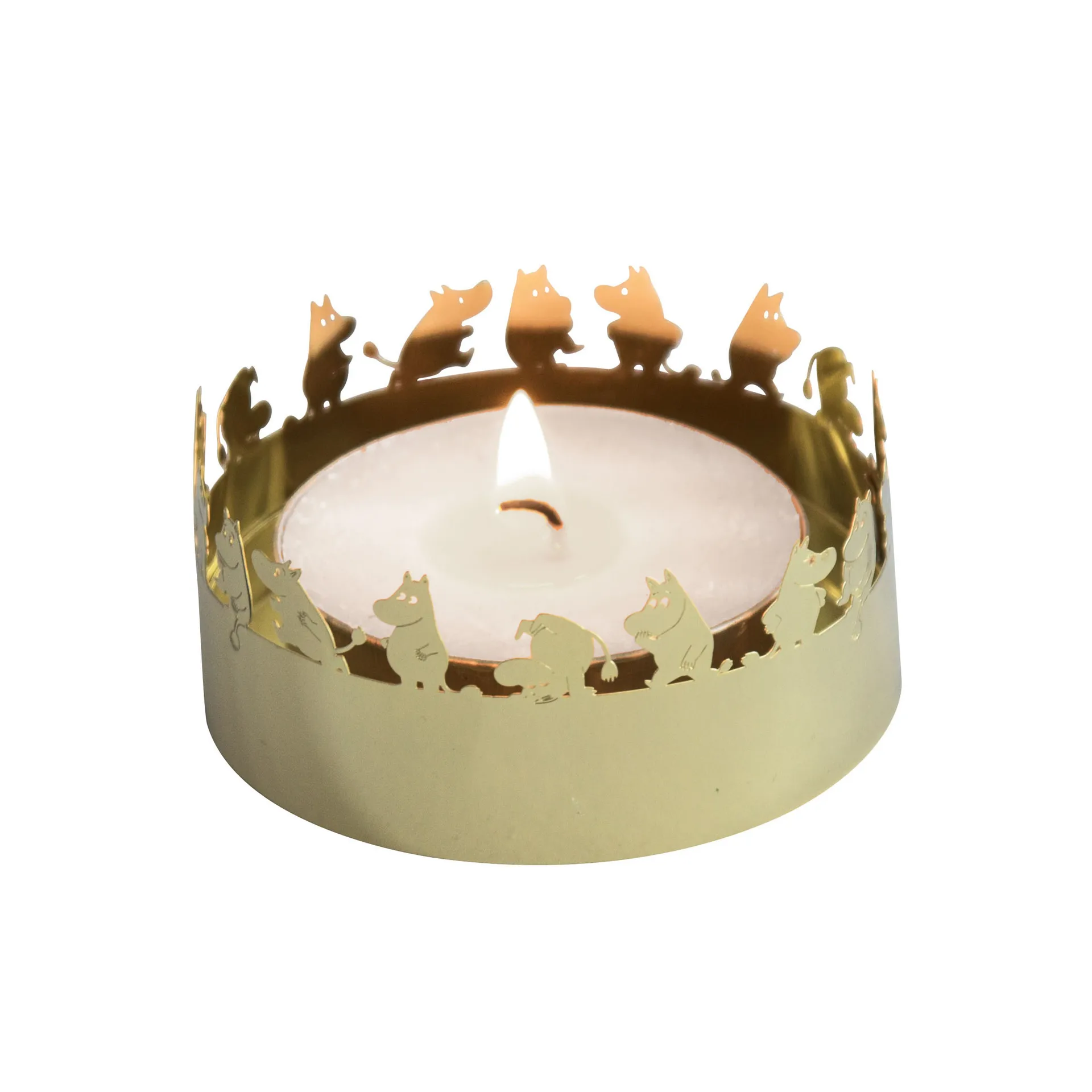 Moomin geëtste kandelaar, Goud Pluto Design