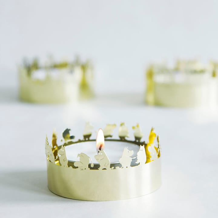 Moomin geëtste kandelaar, Goud Pluto Design