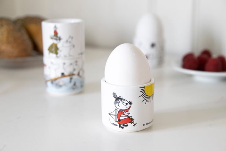 Moomin gekleurde eierdoppen 4-delig, Wit met motief Pluto Design
