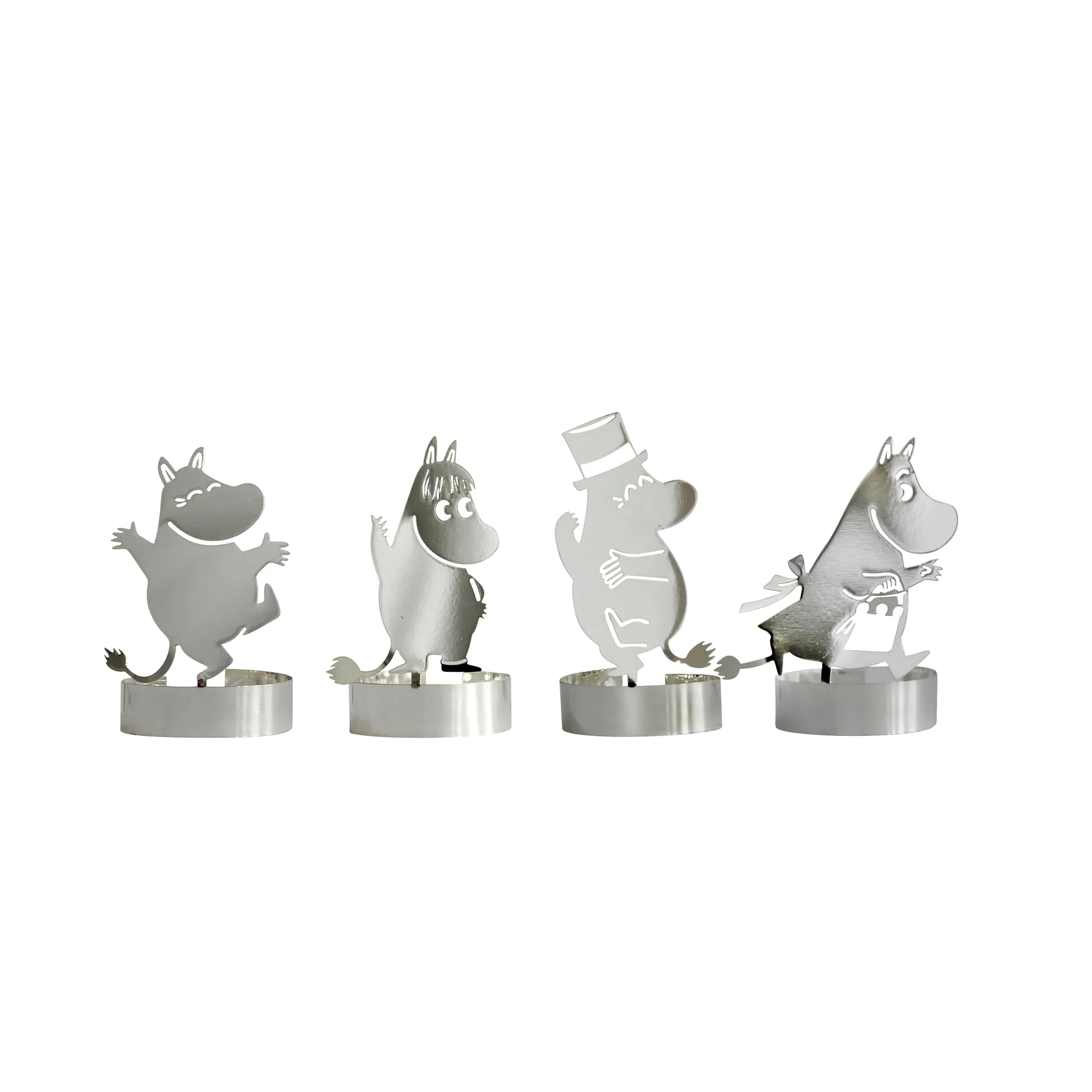 Moomin kaarsendecoratie, zilver Pluto Design