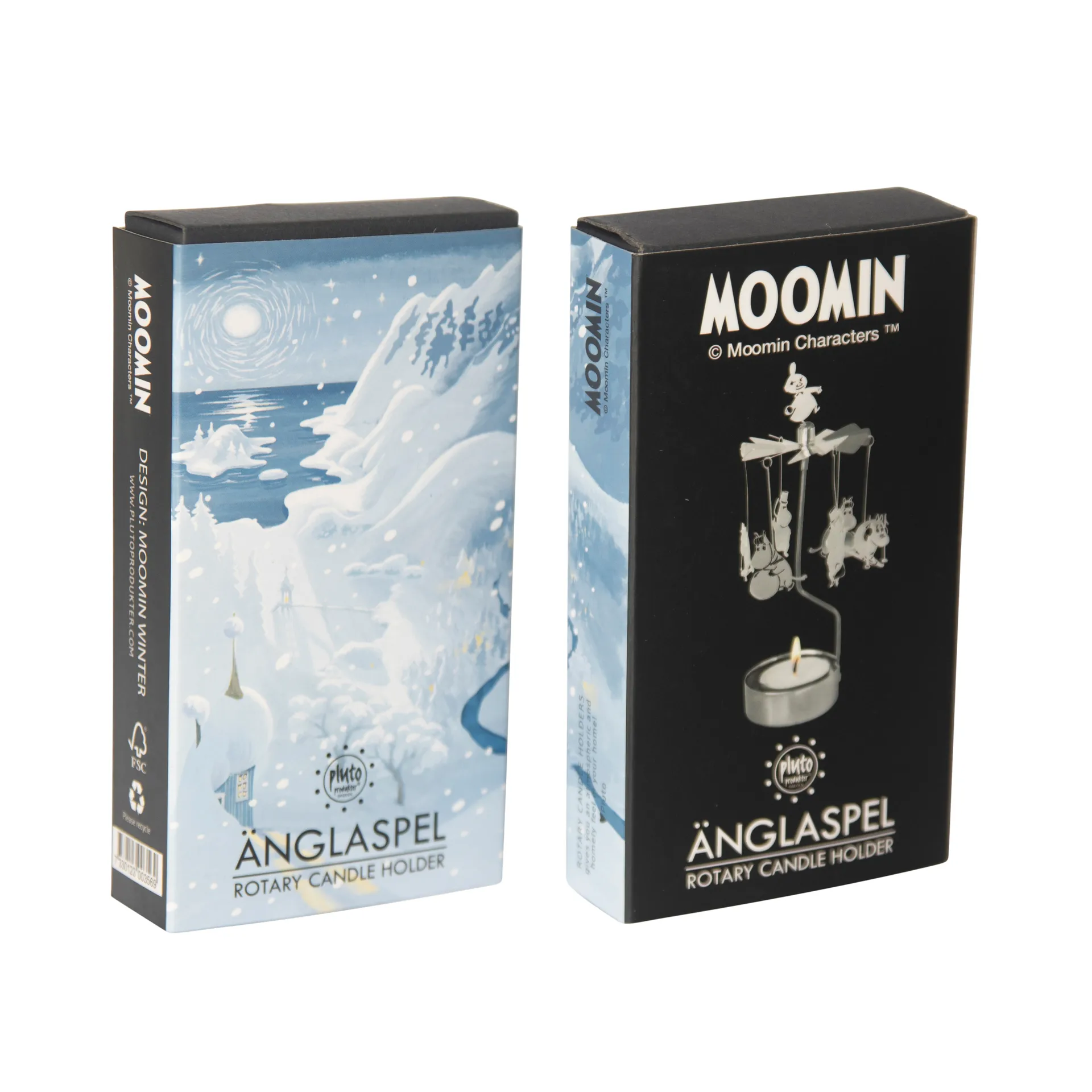 Moomin kaarsenhouder roterend, Winter Pluto Design