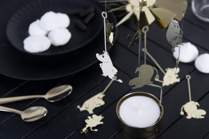 Moomin roterende waxinelichtjeshouder goud, Moomin Pluto Design