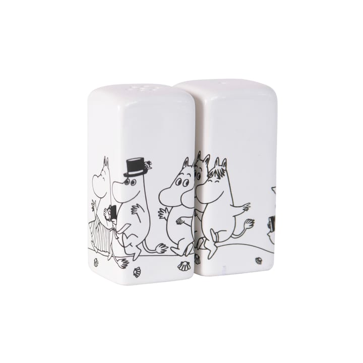 Moominfamilie zout- en pepermolen - Wit - Pluto Design