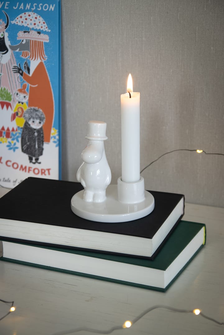 Moominpapa kandelaar keramiek, Wit Pluto Design