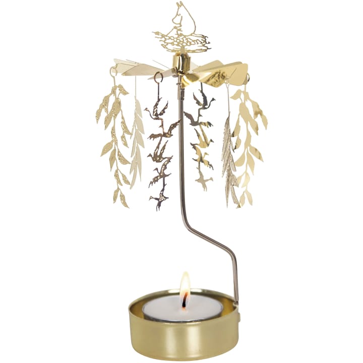 Moominpappa draaiende waxinelichthouder - Goud - Pluto Design