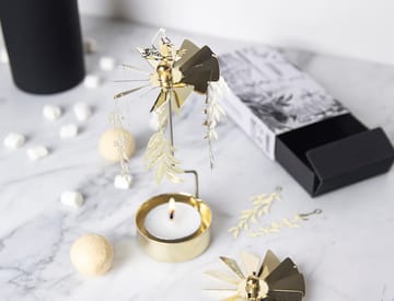 Moominpappa draaiende waxinelichthouder - Goud - Pluto Design