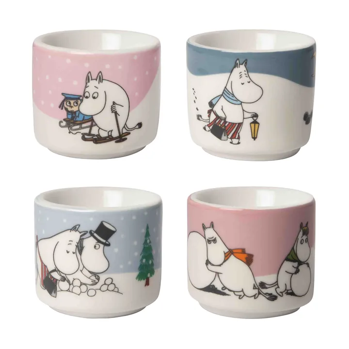 Mumin eierdop 4-delig - Mumin winter - Pluto Design