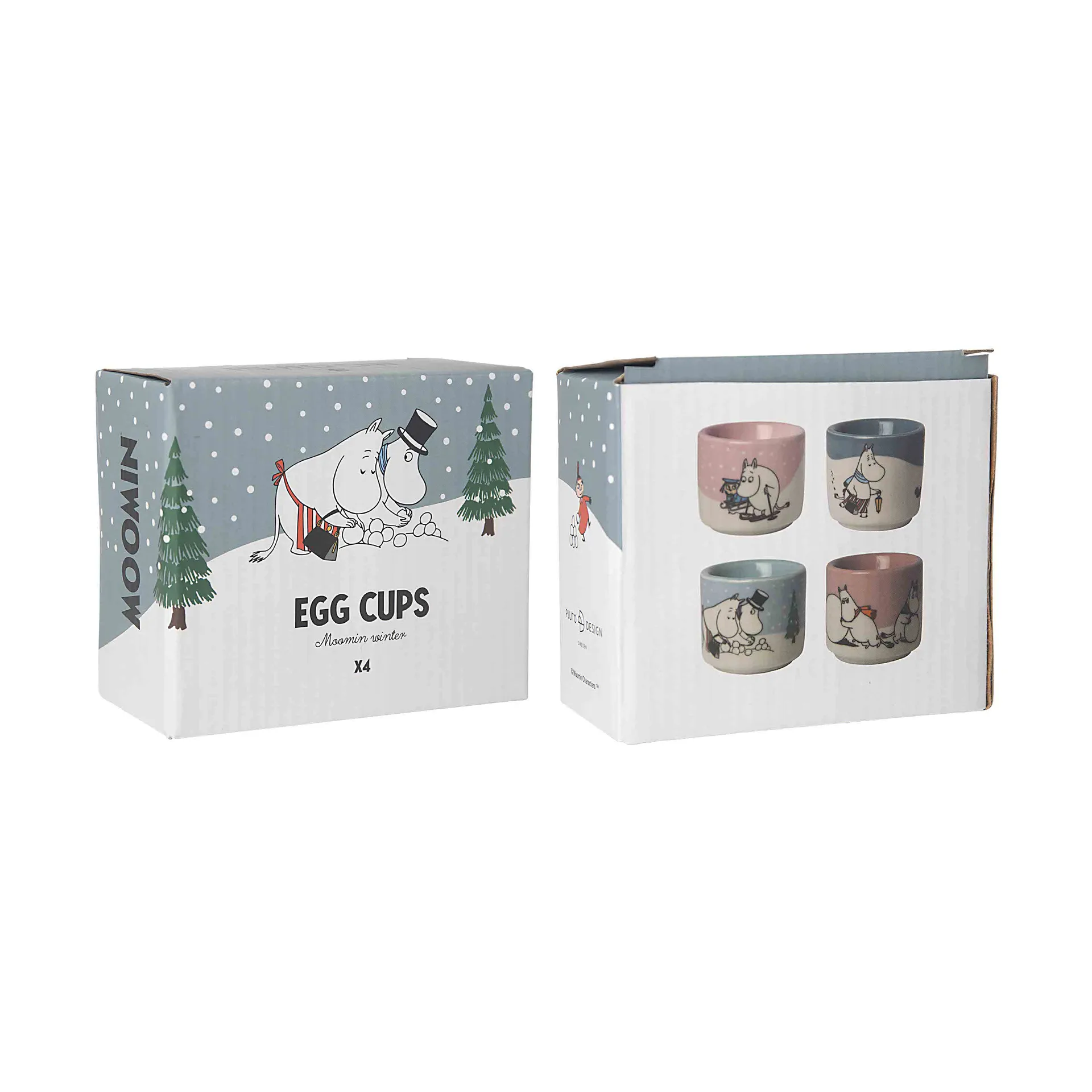 Mumin eierdop 4-delig, Mumin winter Pluto Design
