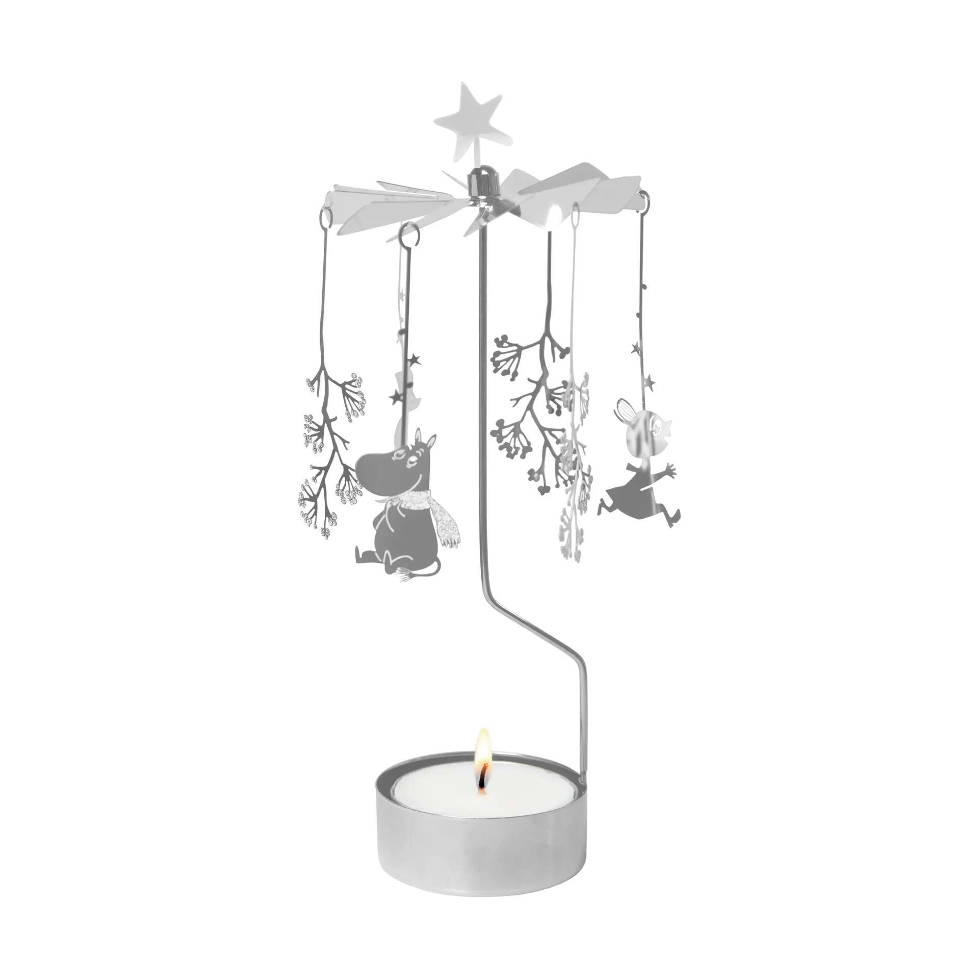 Mumin  engelenspel XL., First snow, zilver Pluto Design