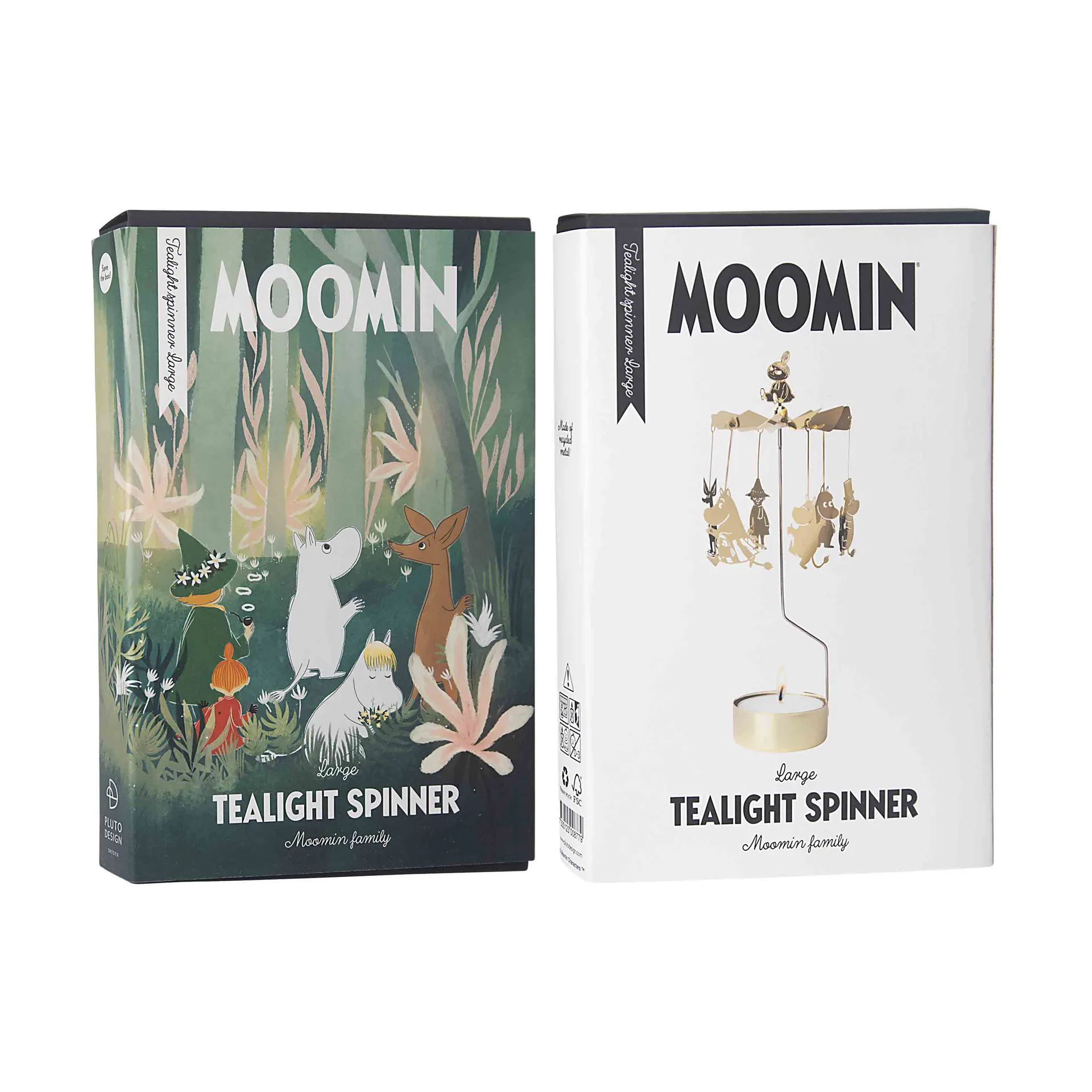 Mumin familie engelspel XL, Goud Pluto Design