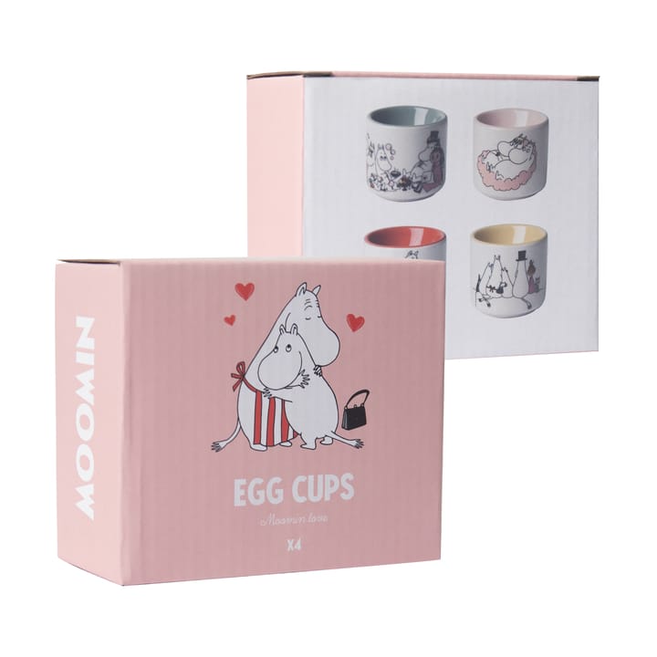 Mumin love eierdopje 4 delen, Wit-multi Pluto Design