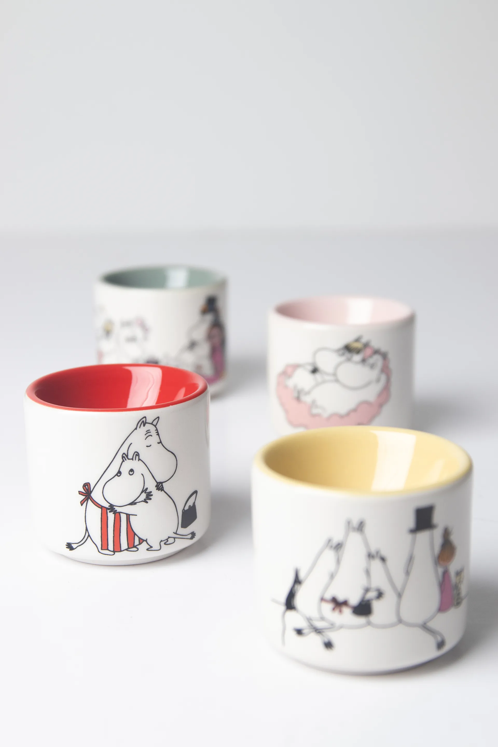 Mumin love eierdopje 4 delen, Wit-multi Pluto Design