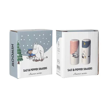 Mumin winter zout- & peperstel - Roze-blauw-wit - Pluto Design