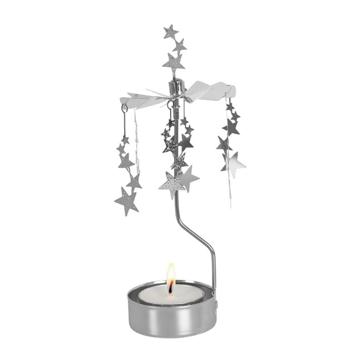 Nachthemel roterende waxinelichtjeshouder  - Zilver - Pluto Design