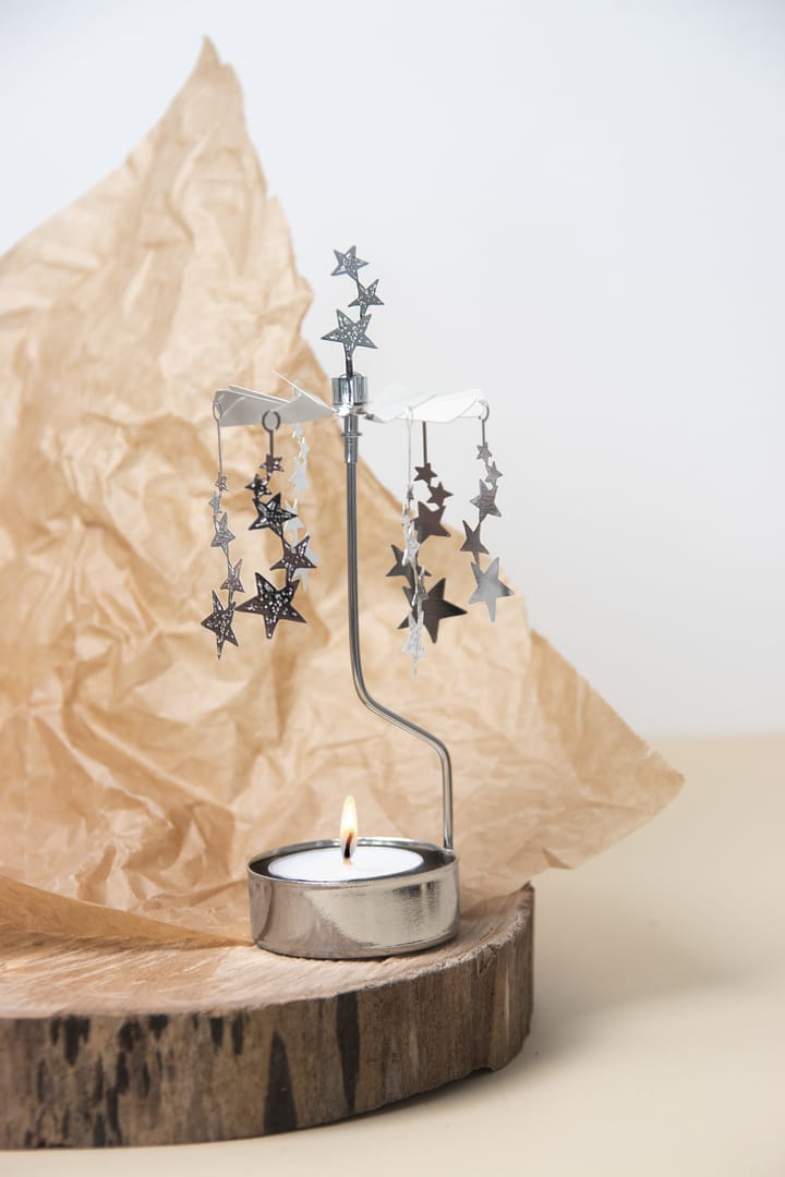 Nachthemel roterende waxinelichtjeshouder , Zilver Pluto Design