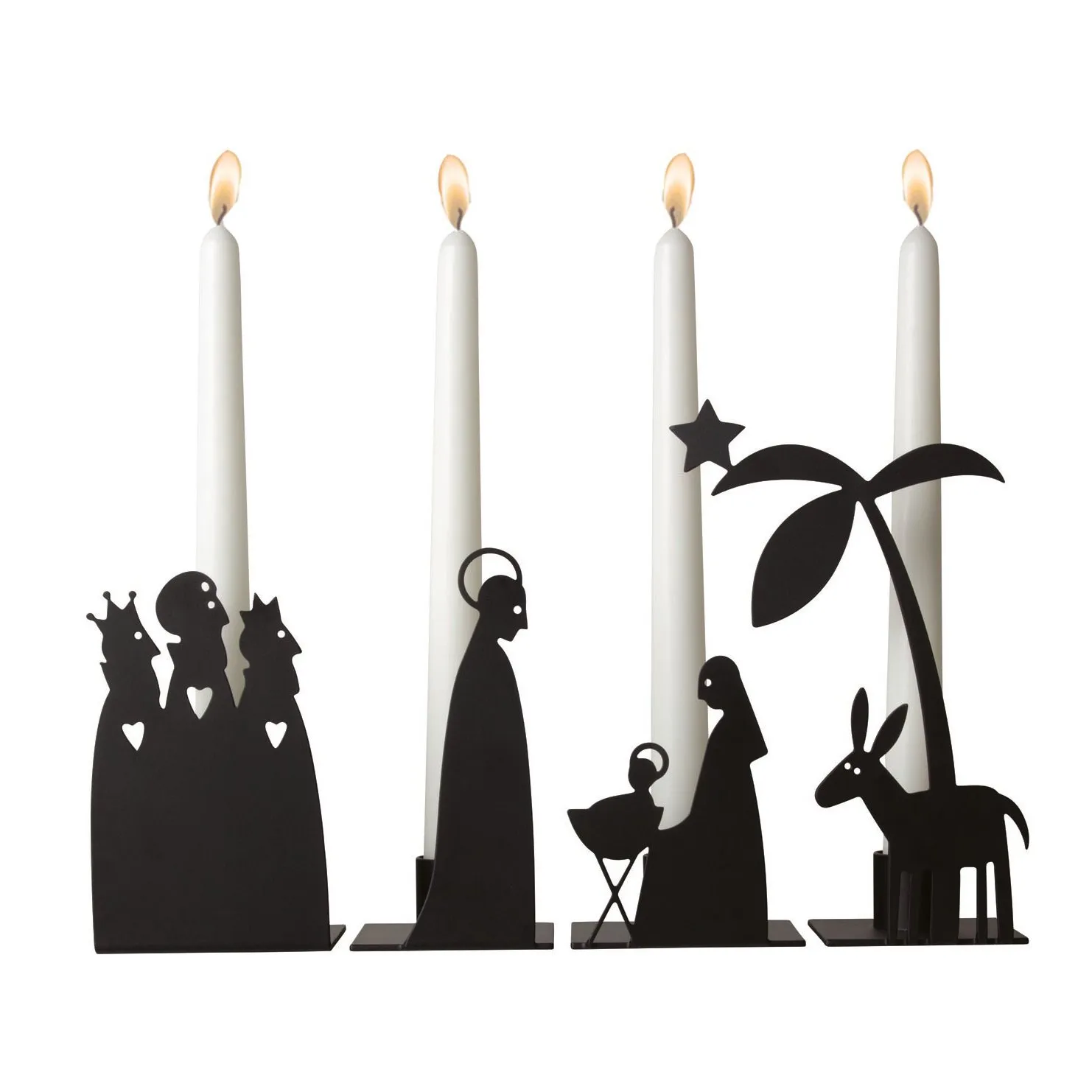 Nativity Scene kandelaar metaal, Groot Pluto Design
