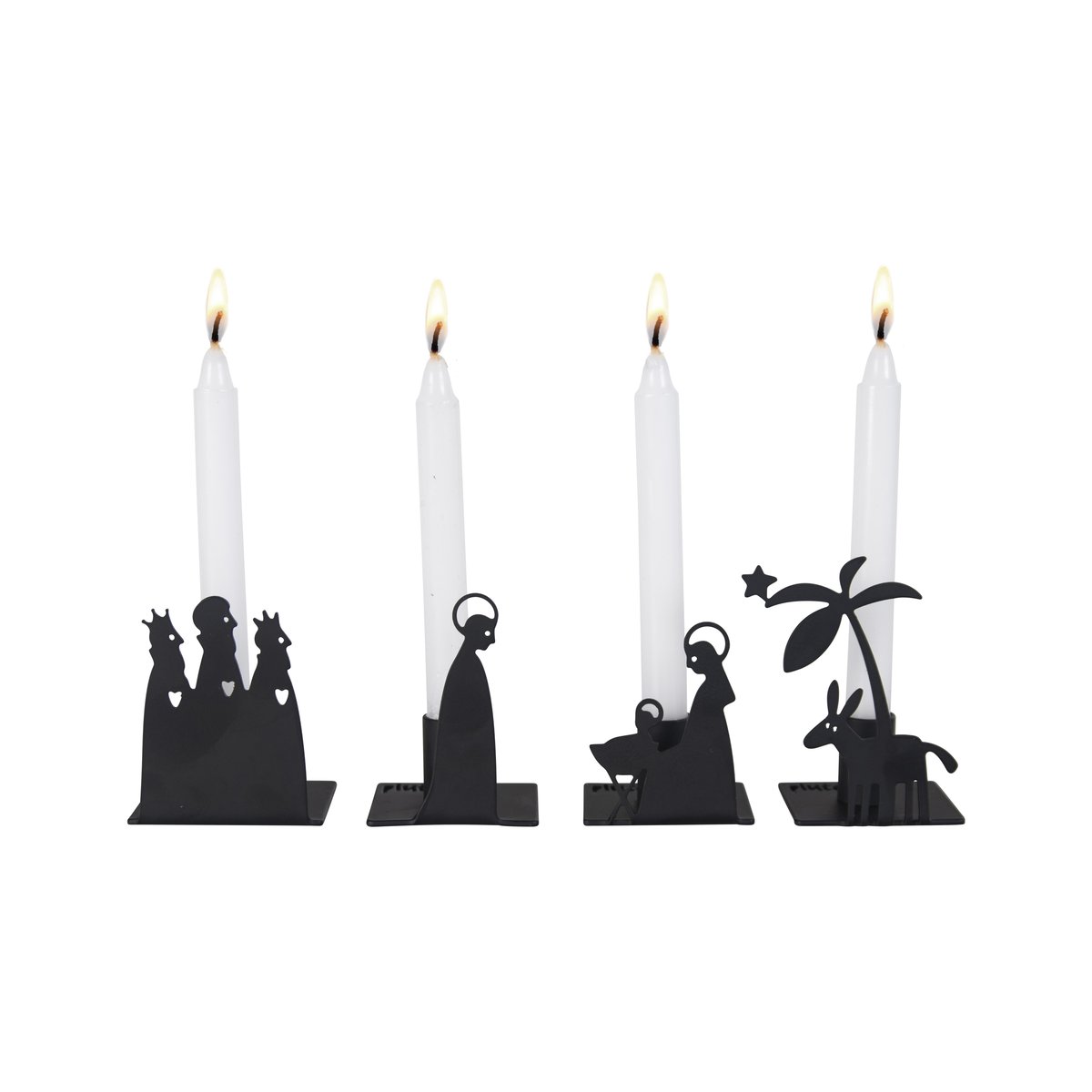 Pluto Design Nativity Scene kandelaar metaal Klein | Scandinavisch Interieur | Zwart