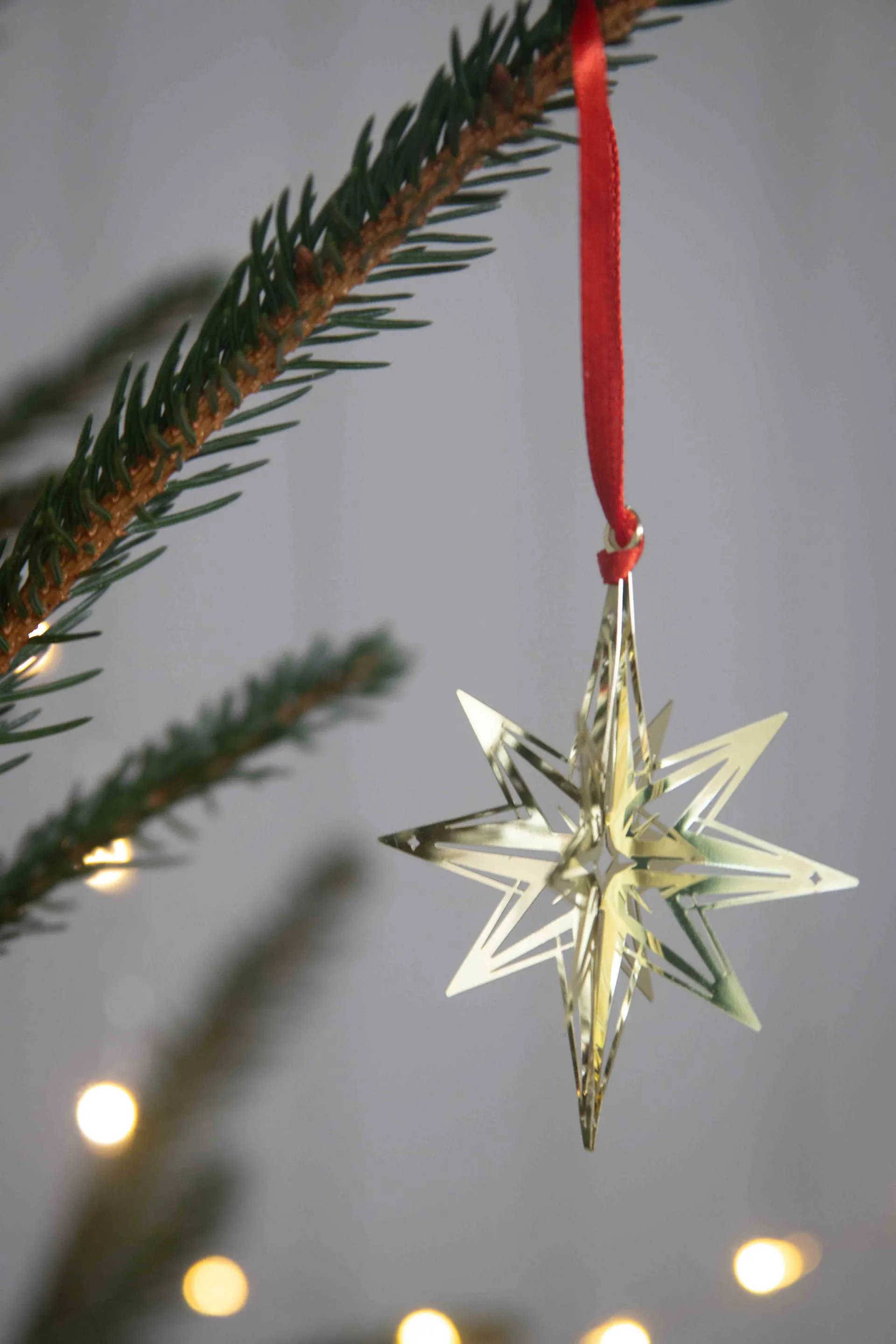 Northern star 3D kersthanger, Goud Pluto Design