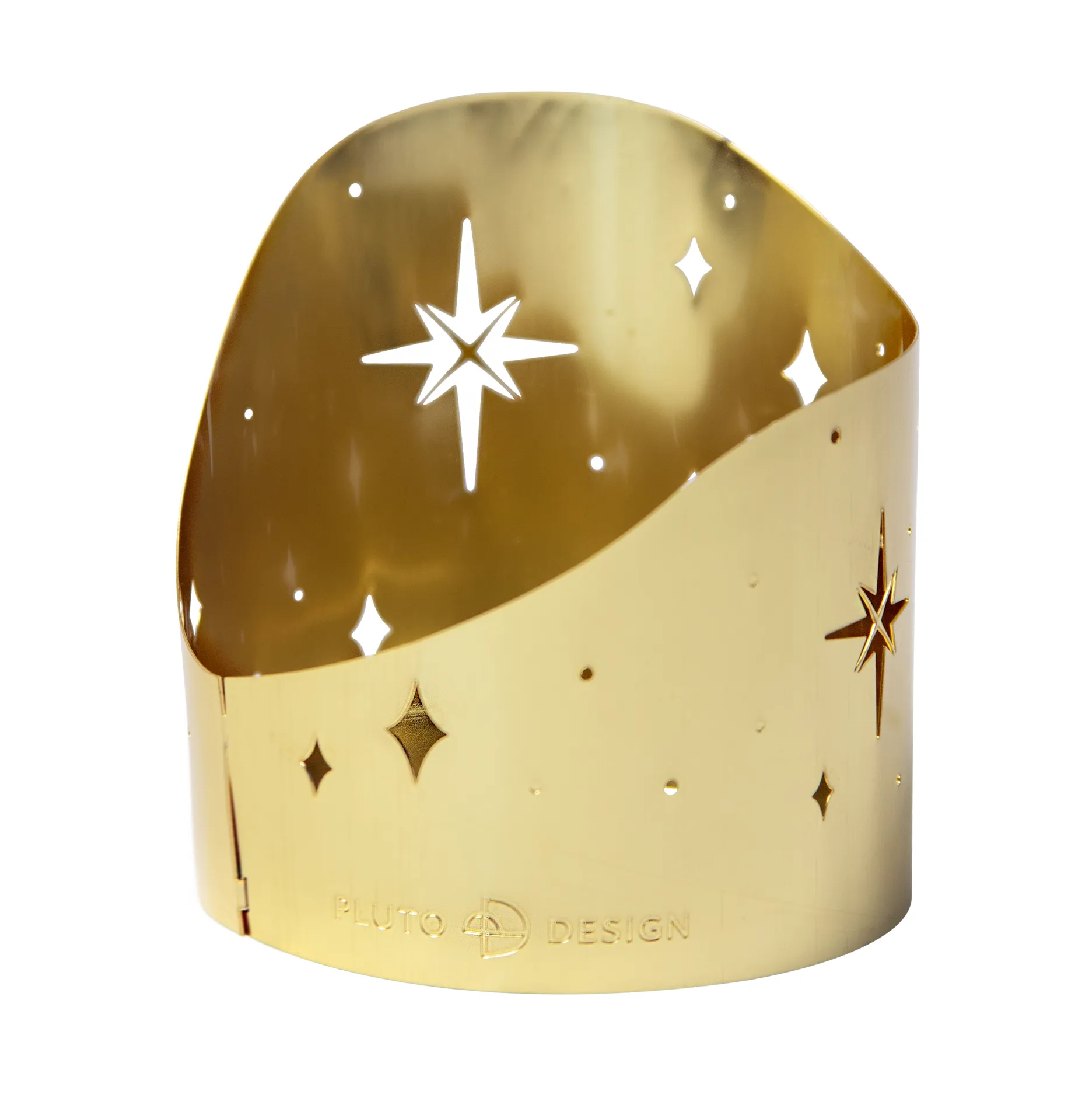 Northern star kaarsenhouder Ø6,5 cm, Verguld metaal Pluto Design