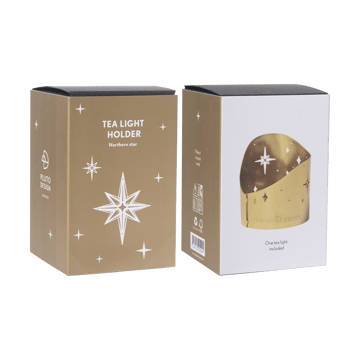 Northern star kaarsenhouder Ø6,5 cm - Verguld metaal - Pluto Design