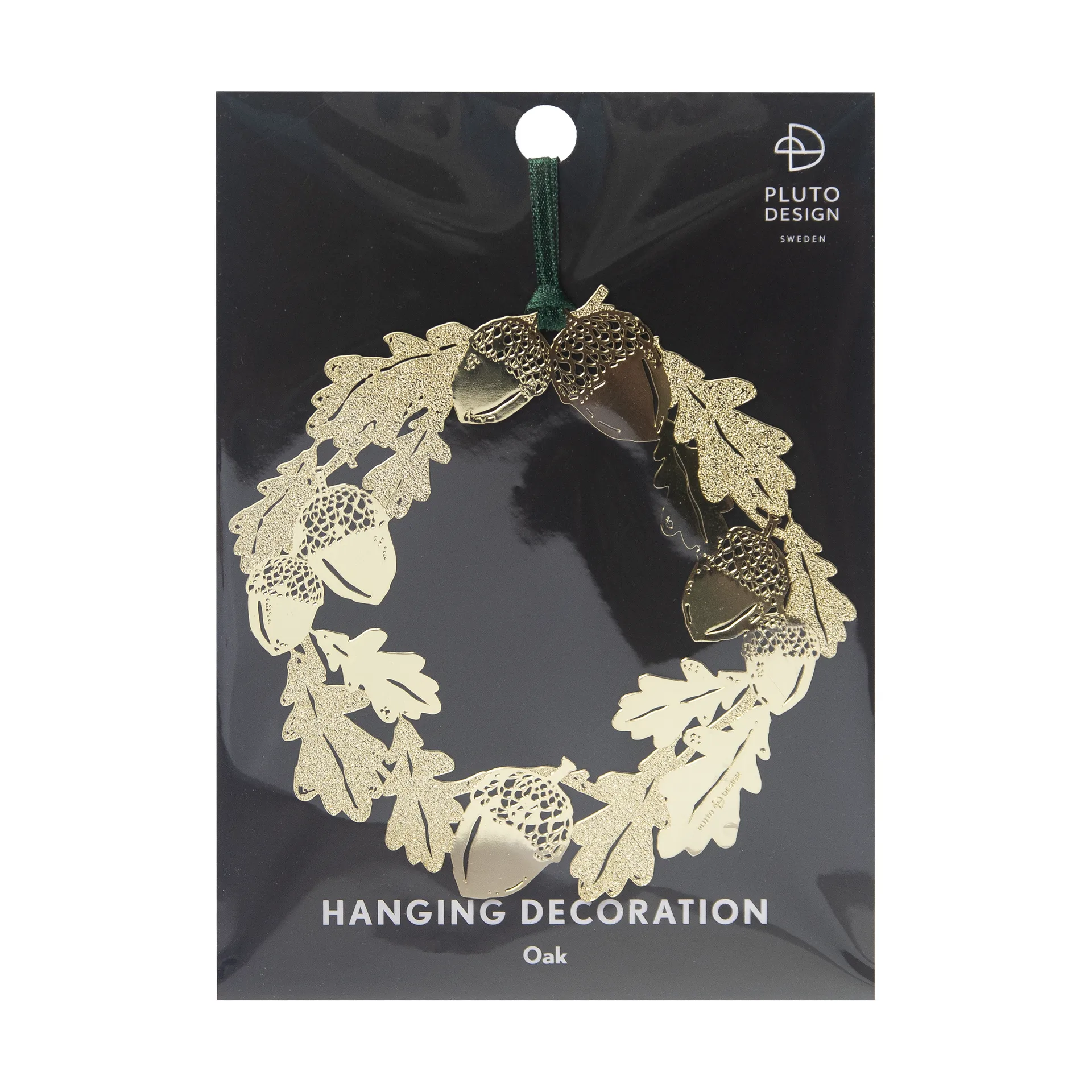 Oak decoratiehanger Ø10 cm, Goud Pluto Design