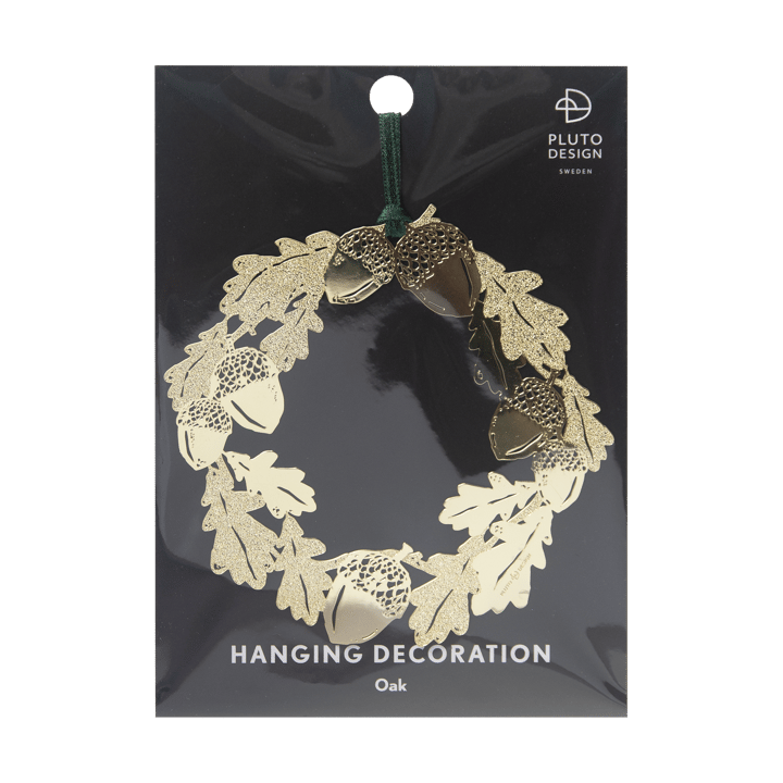 Oak decoratiehanger Ø10 cm, Goud Pluto Design