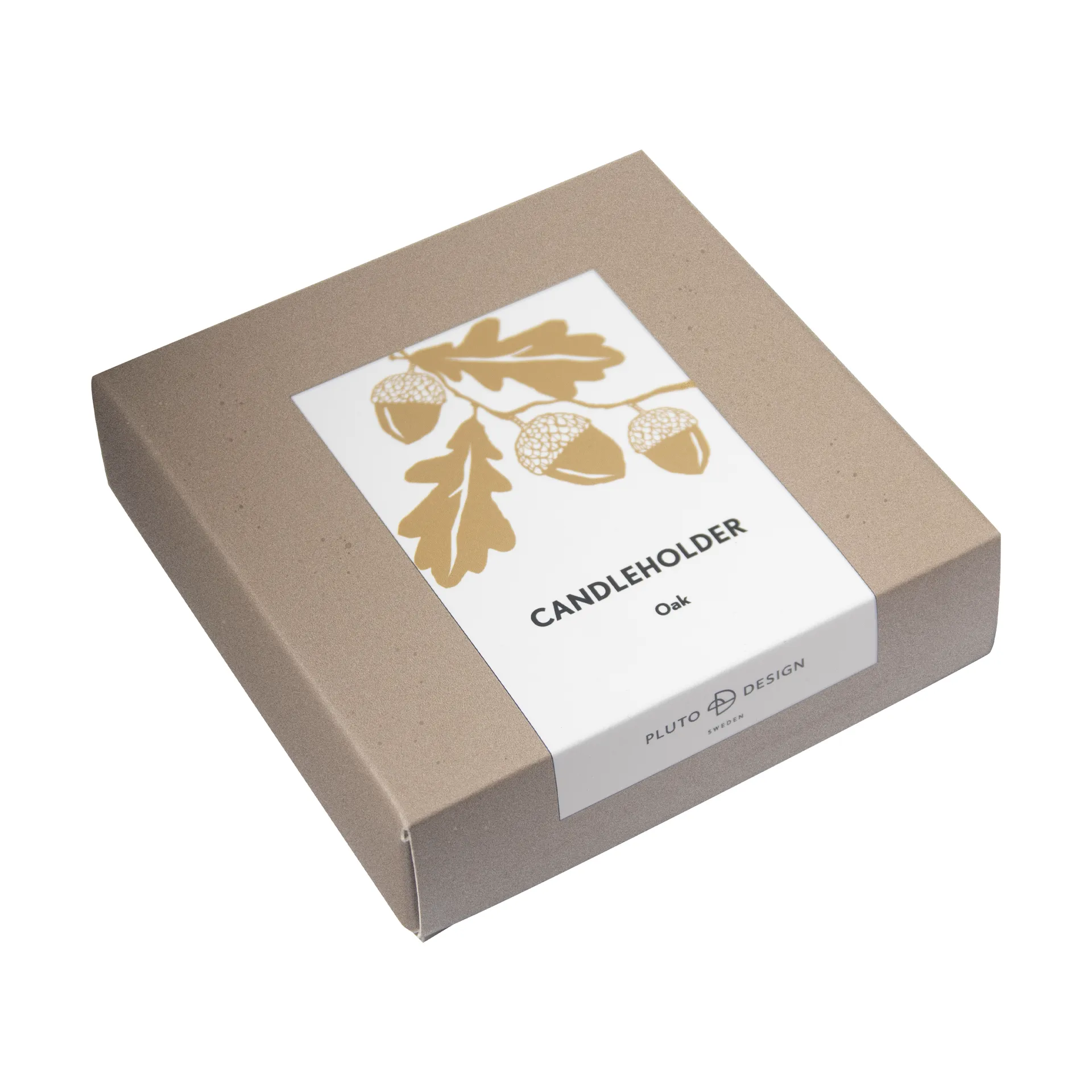 Oak kandelaar, Goud Pluto Design