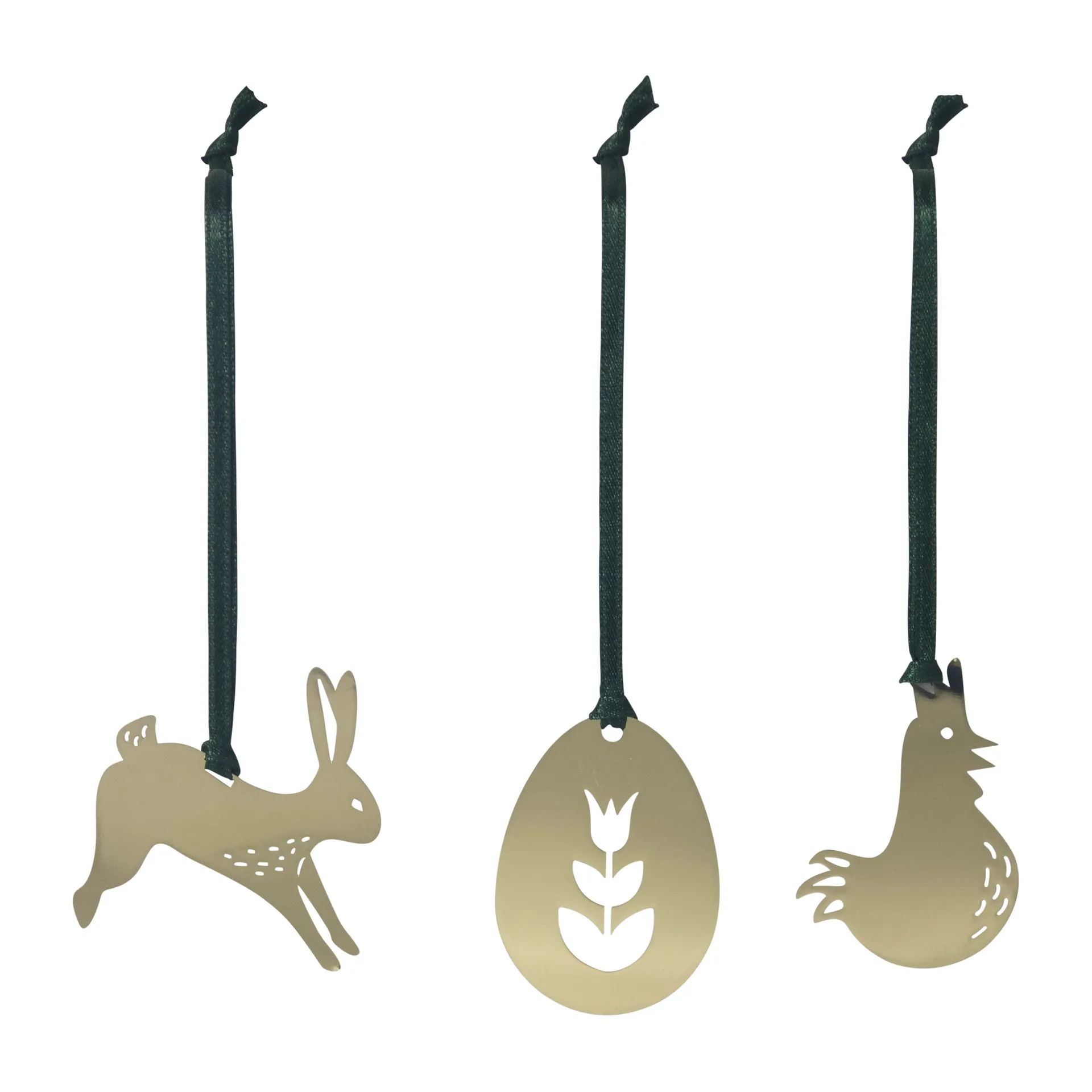 Paashangers 3-pack, Goud Pluto Design