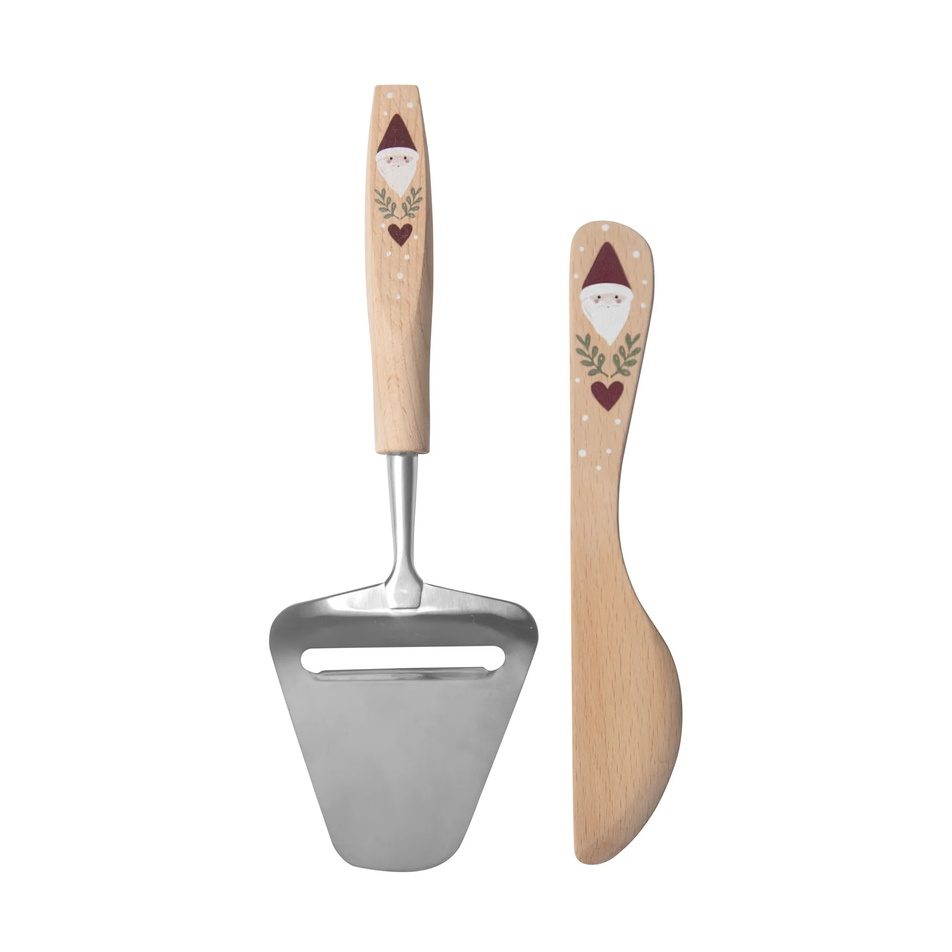 Santa botermes en kaasschaaf 2 delen, Beige Pluto Design