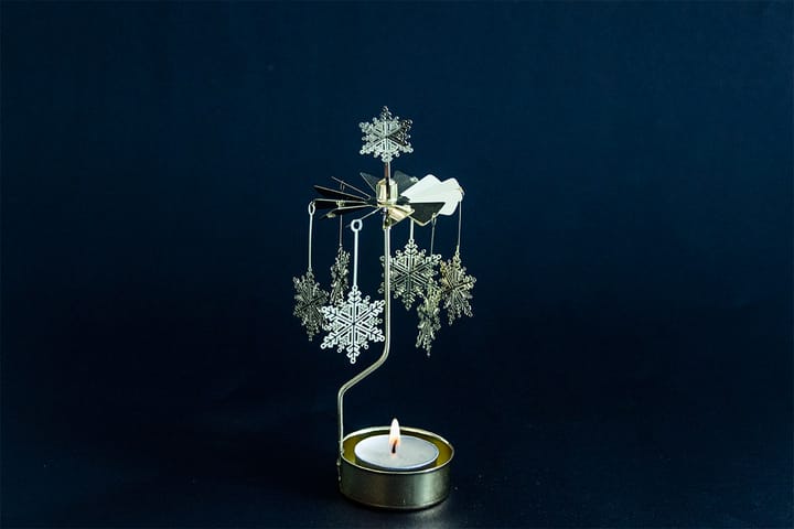 Snöstjärna draaiende waxinelichthouder, Goud Pluto Design