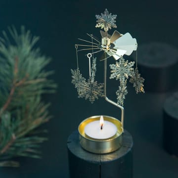 Snöstjärna draaiende waxinelichthouder - Goud - Pluto Design