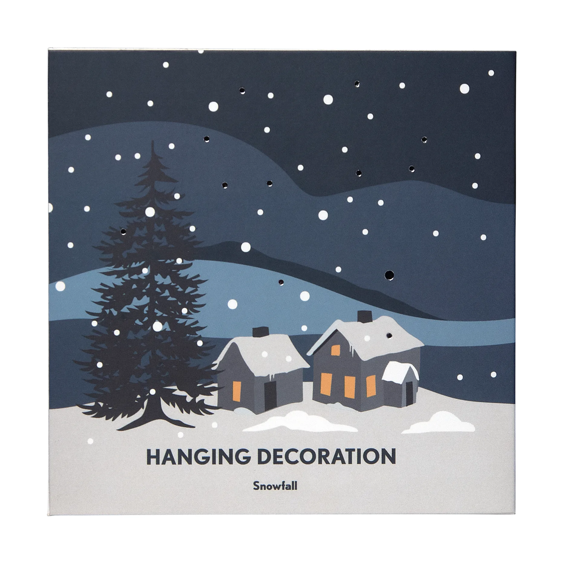 Snow fall kersthanger, Zilverkleurig Pluto Design