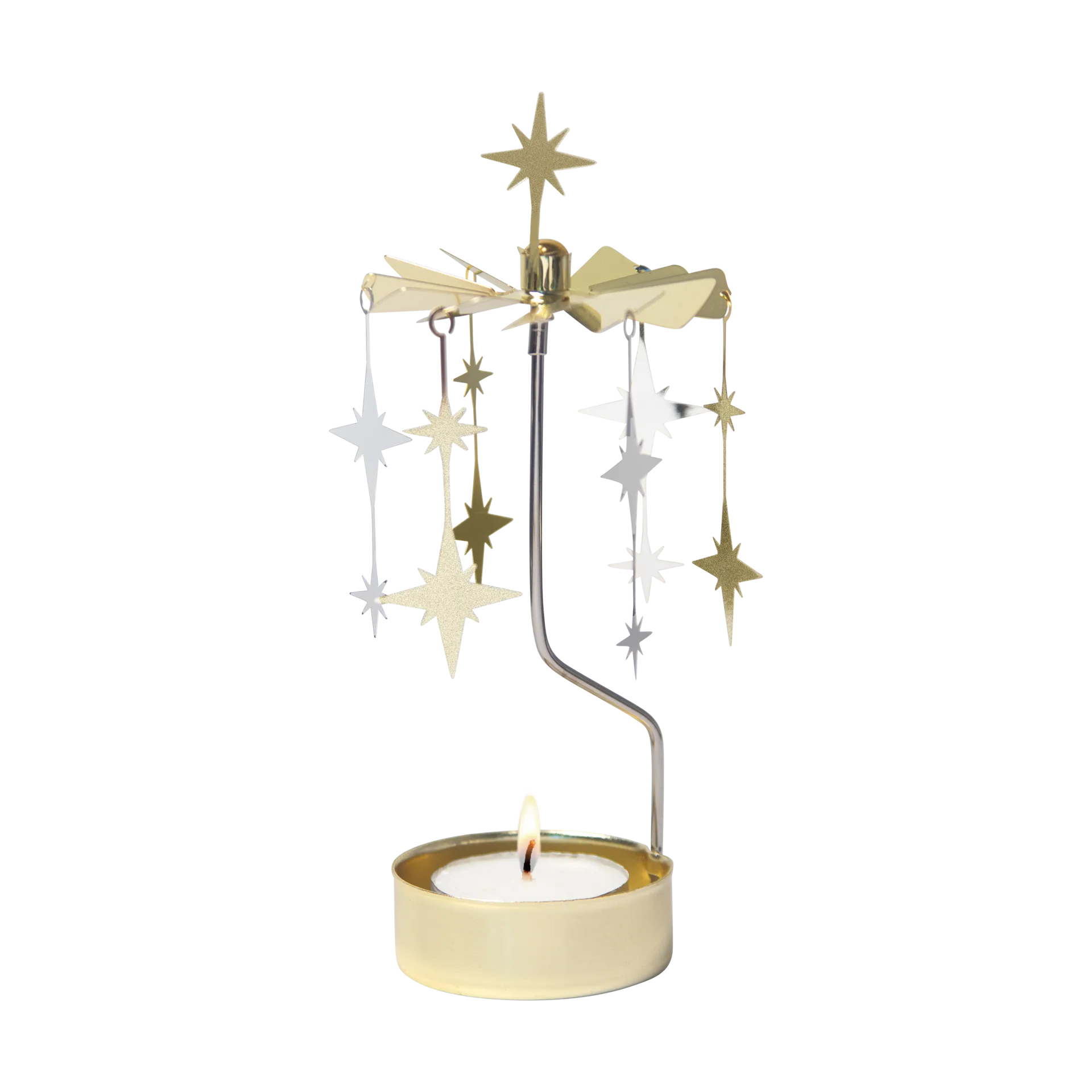 Sparkle theelicht carrousel, Zilver Pluto Design