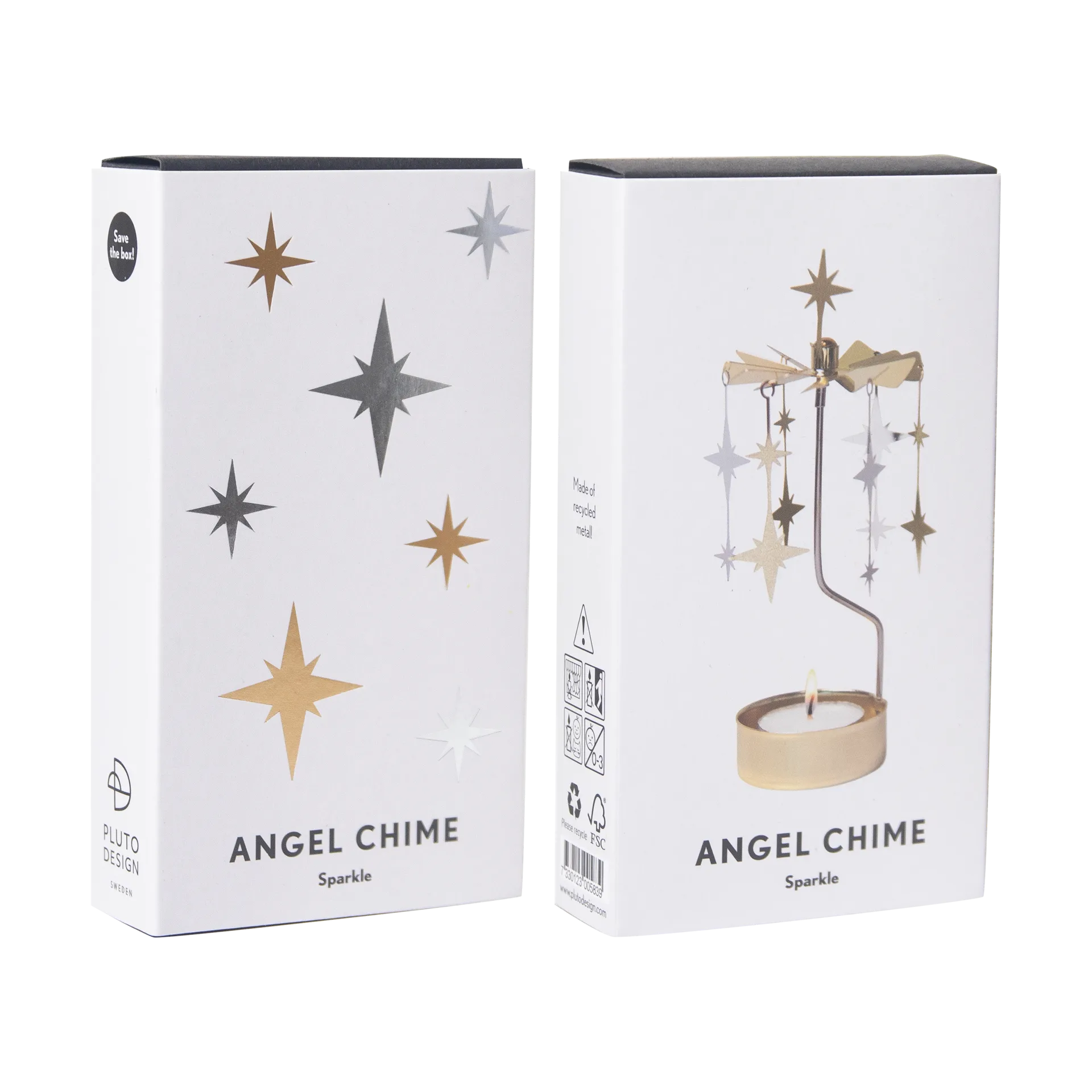 Sparkle theelicht carrousel, Zilver Pluto Design