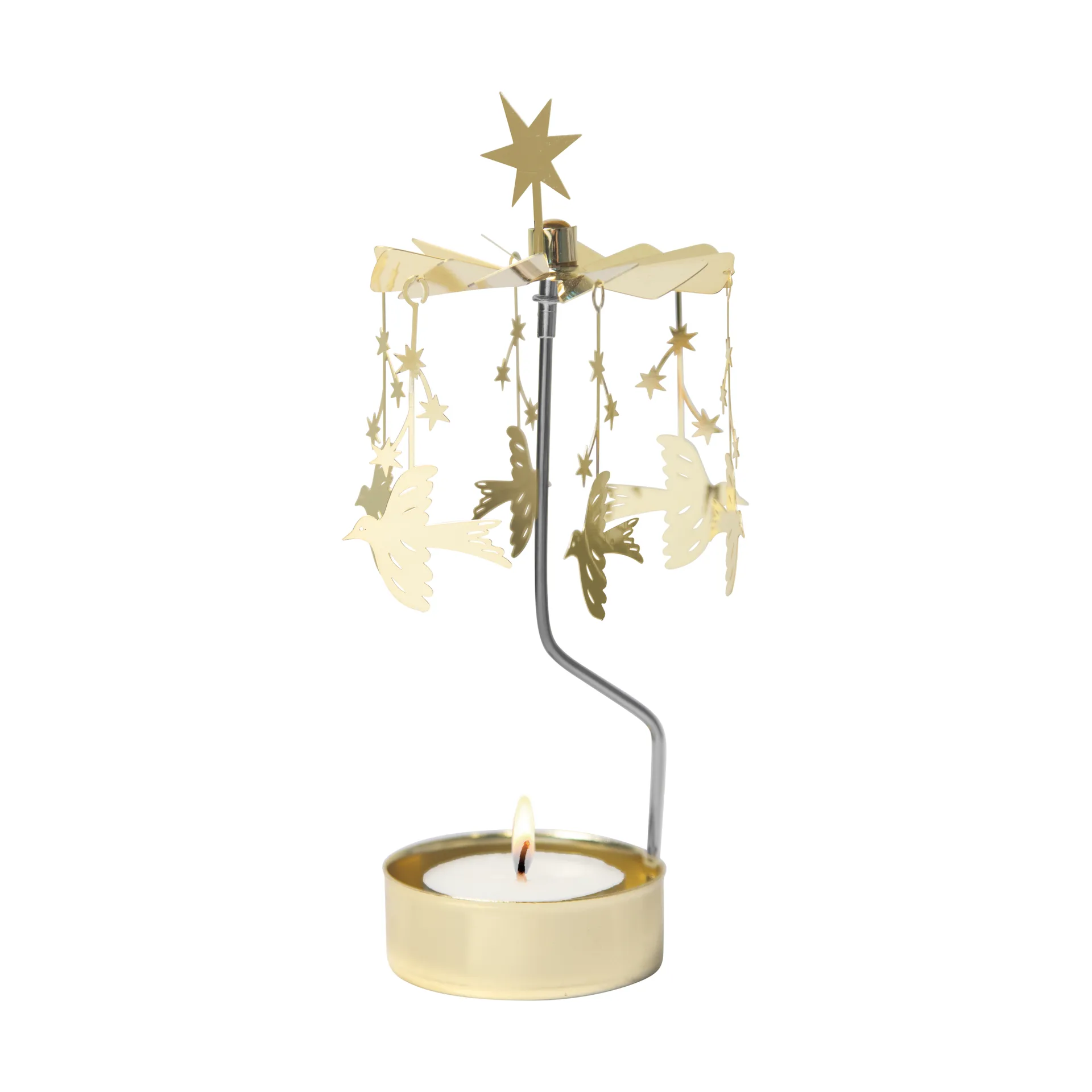 Starling theelicht carrousel, Goud Pluto Design