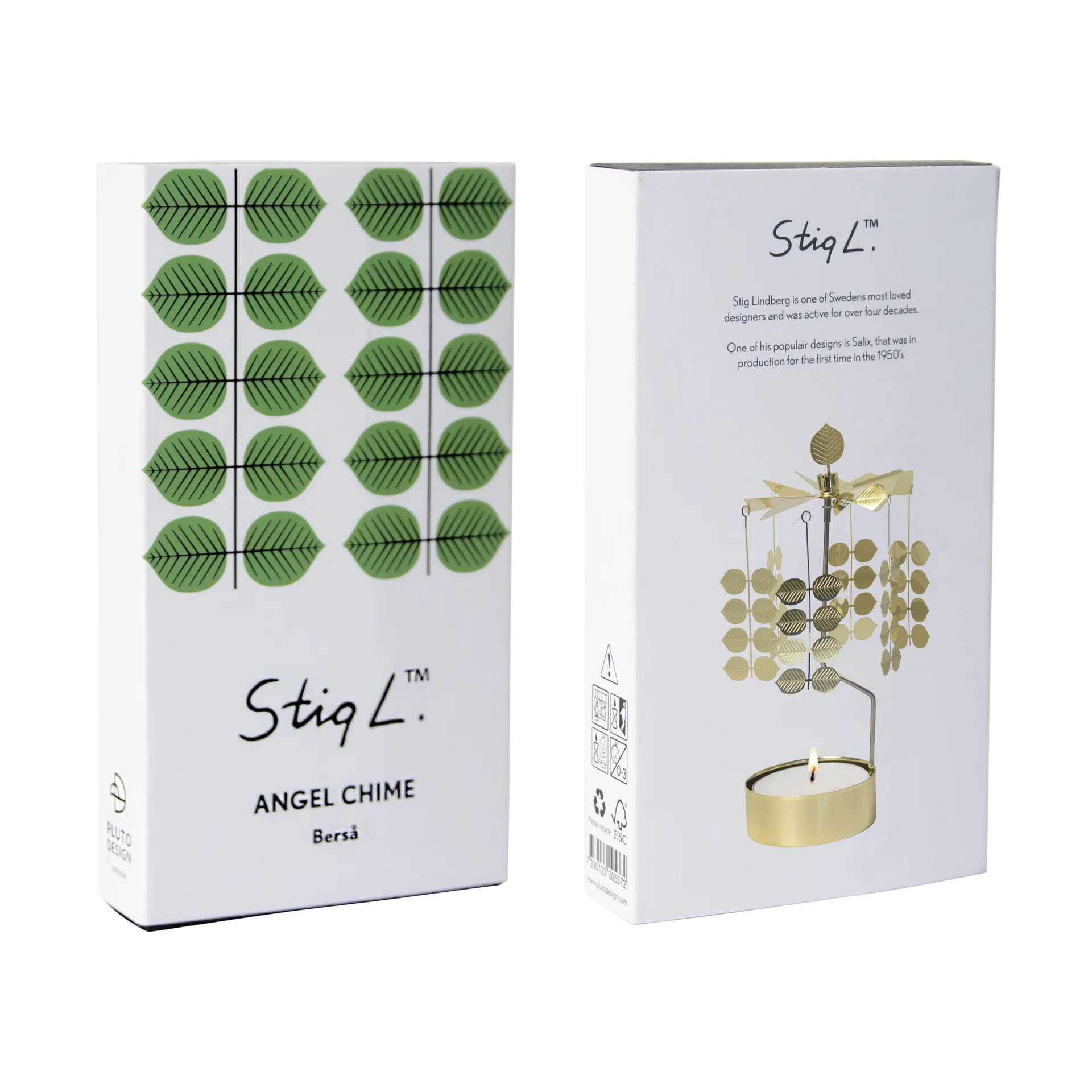 Stig L Berså draaiende waxinelichtjeshouder medium, Goud Pluto Design