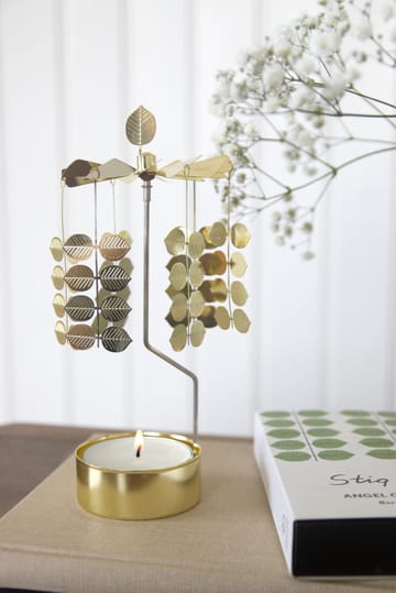 Stig L Berså draaiende waxinelichtjeshouder medium - Goud - Pluto Design