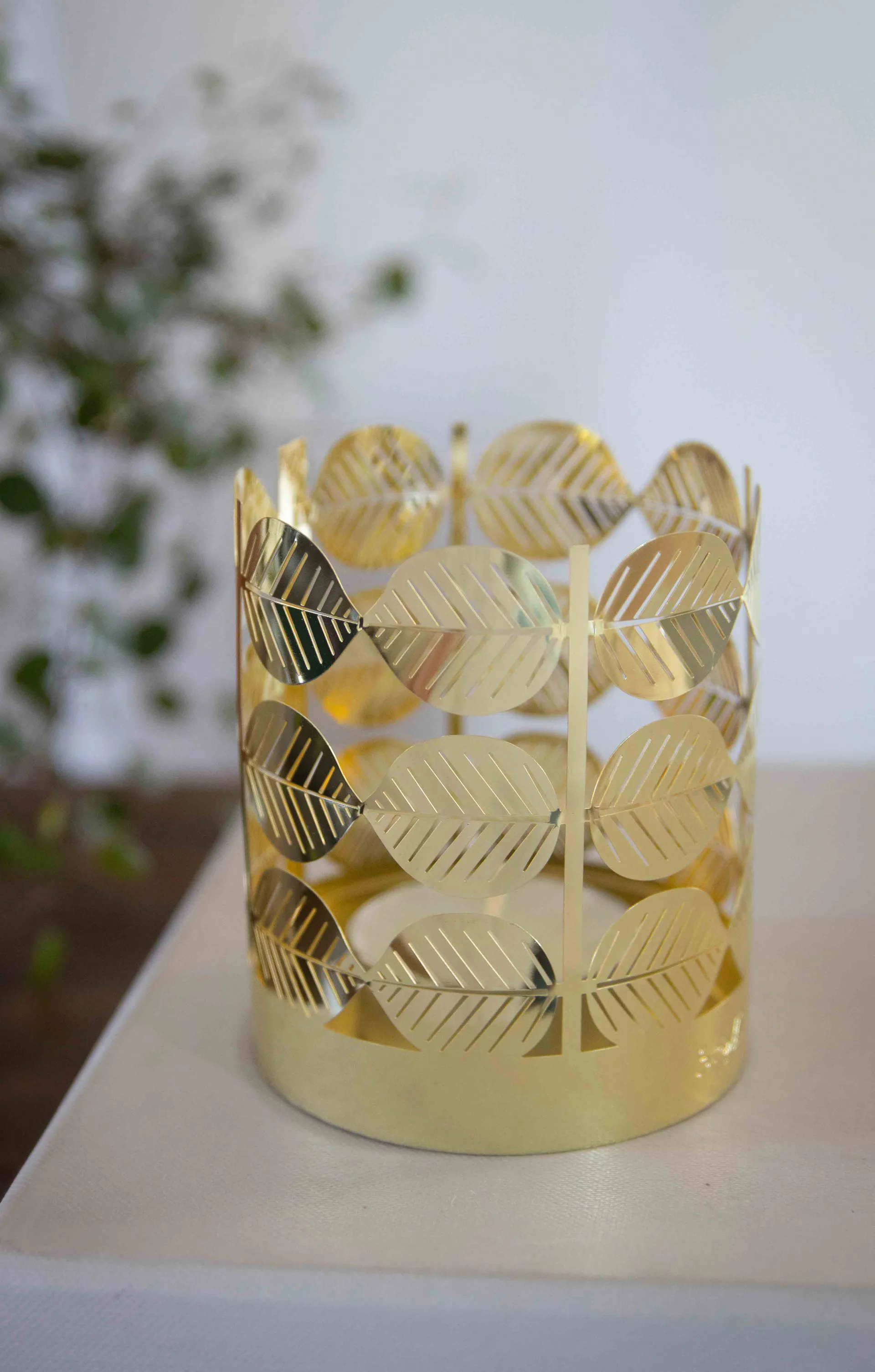 Stig L Berså waxinelichthouder, Goud Pluto Design