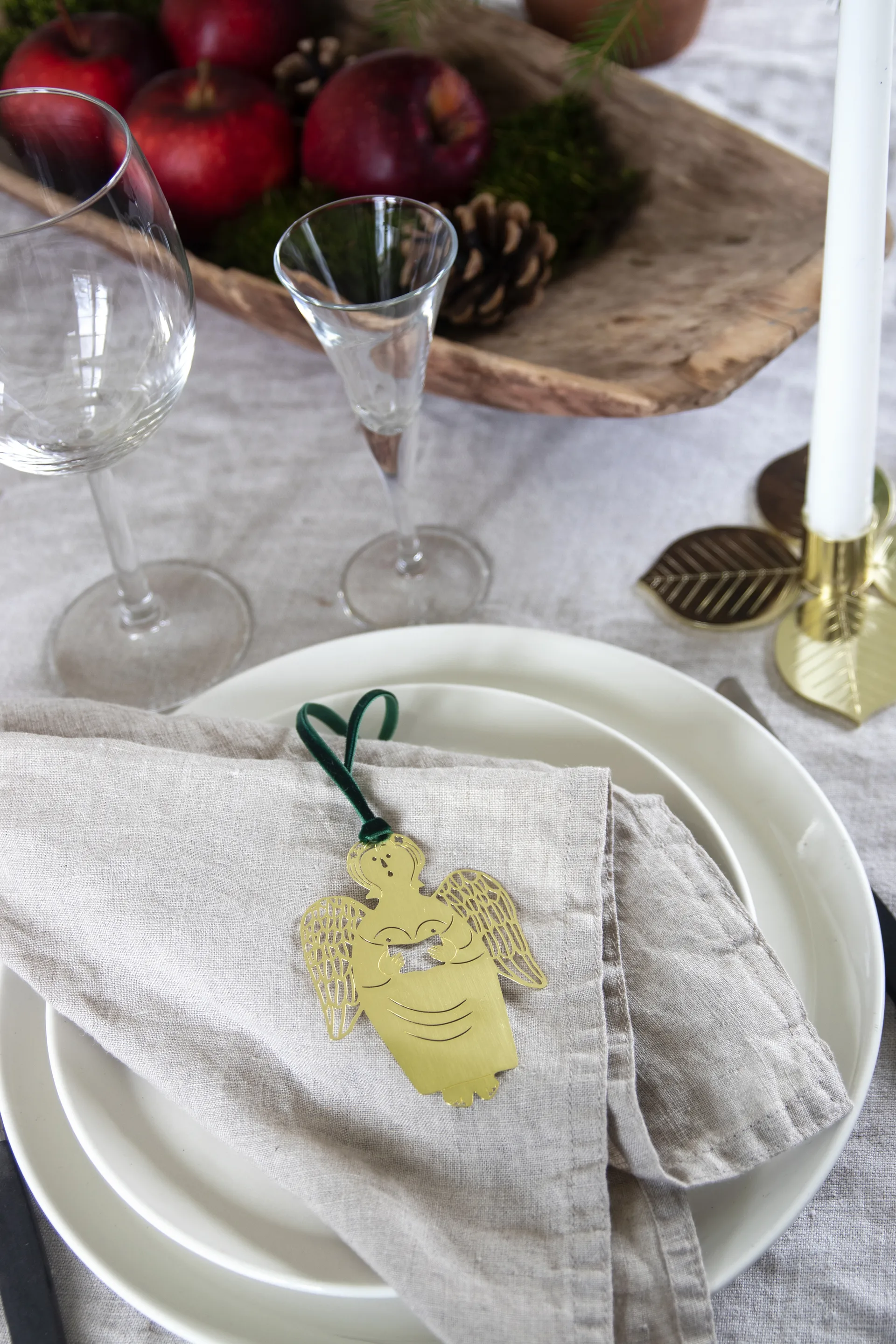 Stig L Gingerbread Angel kerstboomhanger, Goud Pluto Design