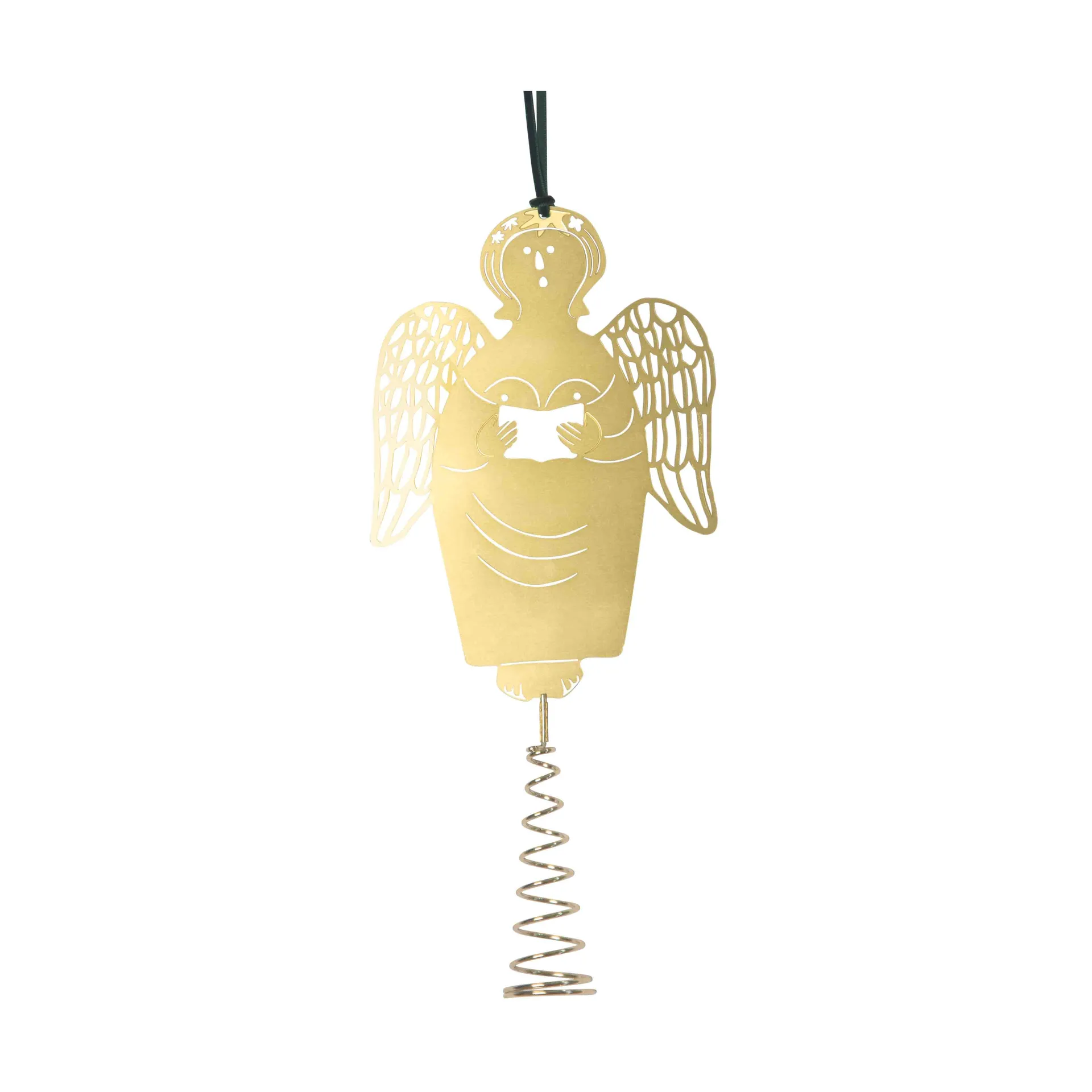 Stig L gingerbread angel topper kerstboompiek, Messing Pluto Design